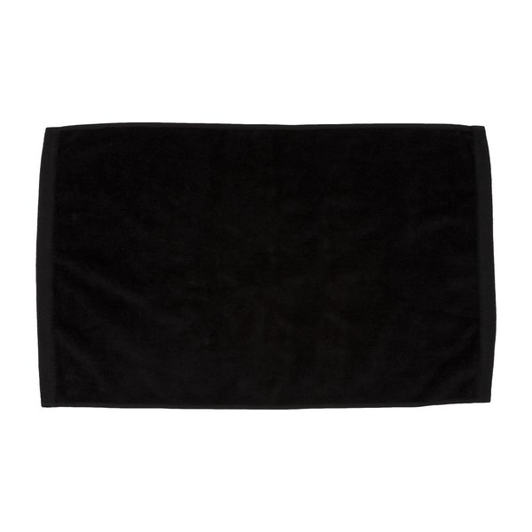 Towelsoft Premium Velour Hand Face Sports Towel 16 inch x26 inch Black HandTowel-GV1201-BLK